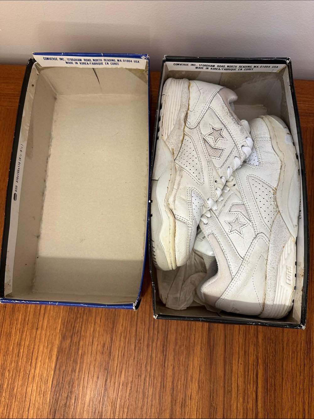 Vintage Converse Cons 5500 White Low-Top Leather Tennis Sneakers 6.5 w/ Box - Picture 8 of 8